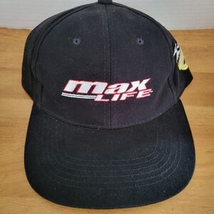 Headmaster Mark Martin 6 Max Life Black Hat Cap Nascar Racing